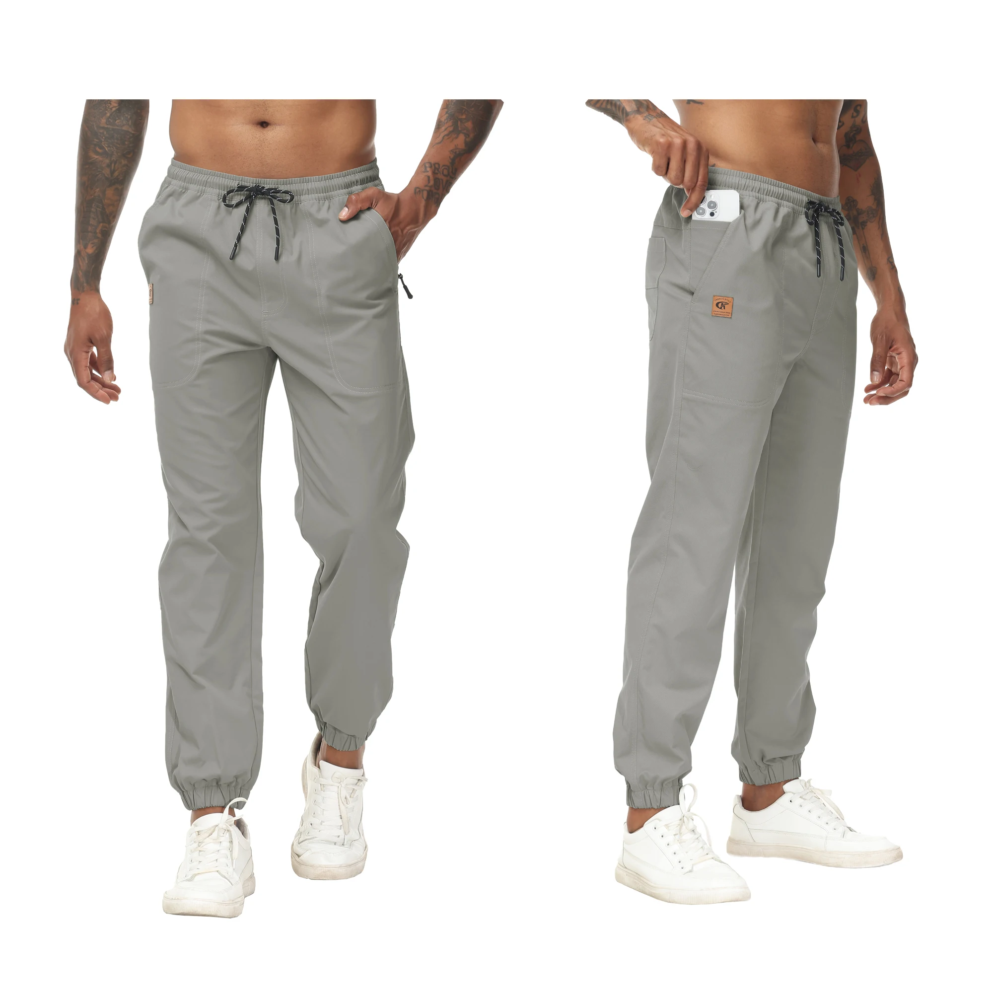 Men's Casual Sweatpants Pants Sport Jogging Gym Drawstring Loose Pants Trousers Male Fashion Tracksuit Stretch Waist and Ankle