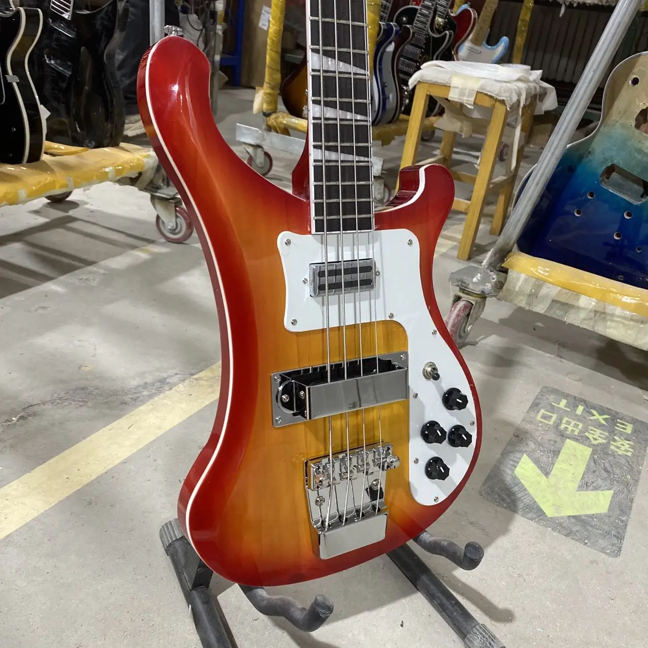 Rickener-高品質のエレキギター,4003ベース,チェリーサン