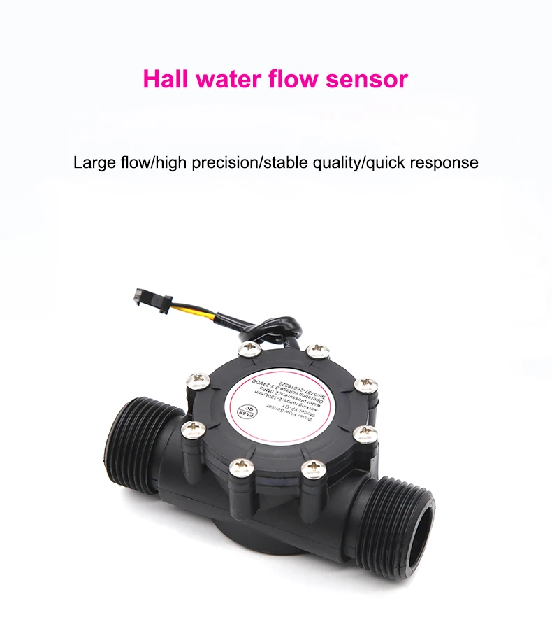 Líquido Flowmeter NPN Hall Sensor De Fluxo