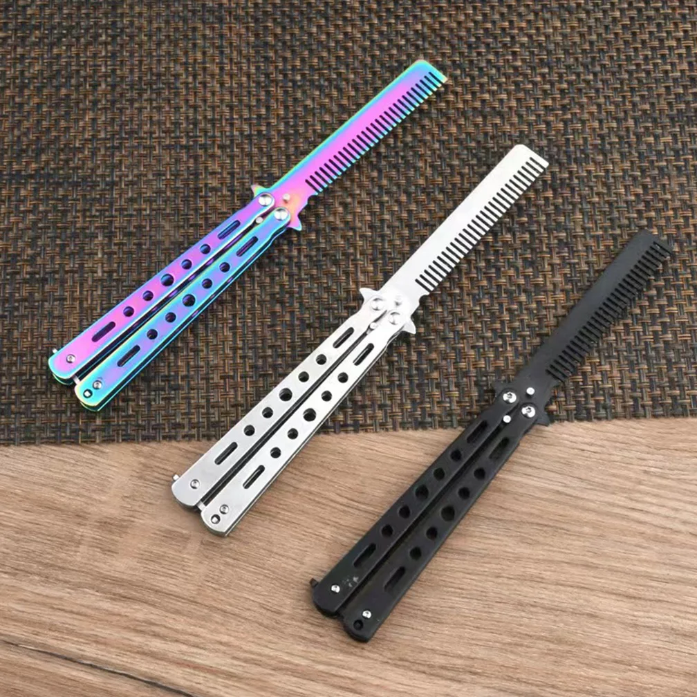 Rainbow High Polish Butterfly Knife Stainless Steel