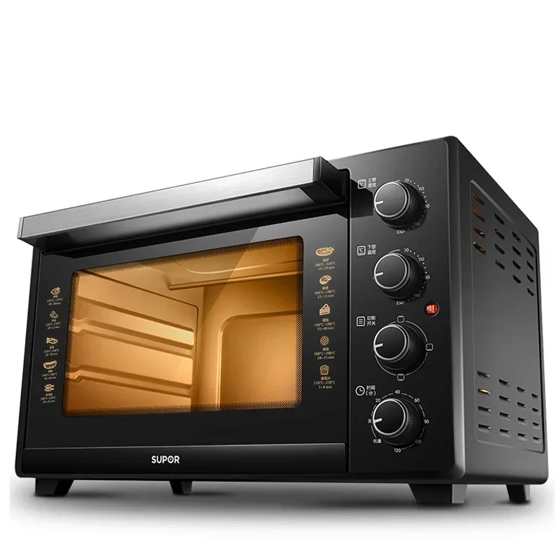 SUPOR 35L Electric Oven Commercial Baking Oven Kebab Gaz Household Cake Pizza Chicken Ovens Conveyor Pizza Ovens Easy Bake Grill