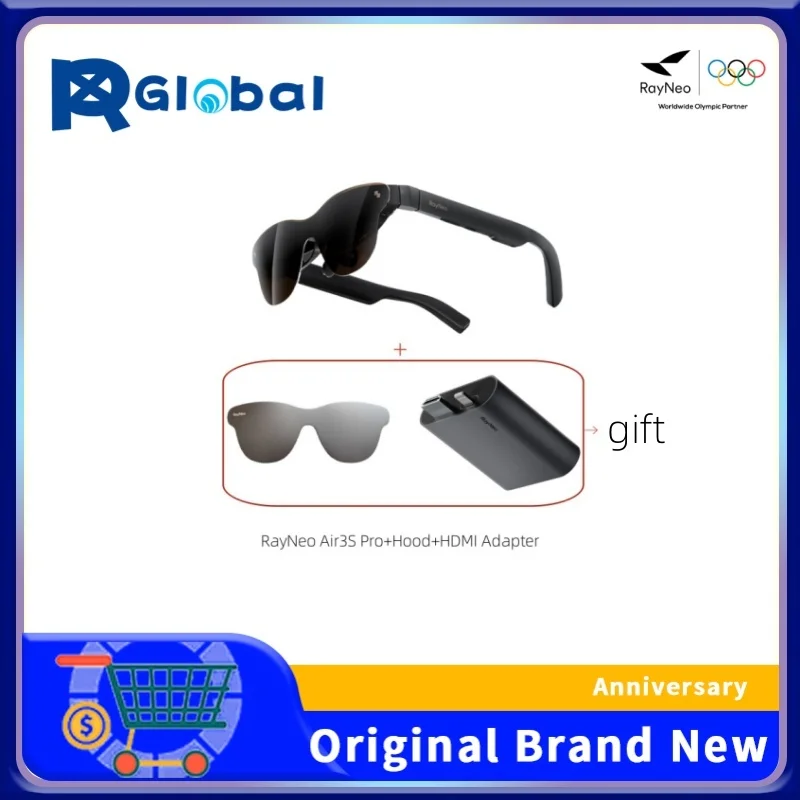 RayNeo Air 3s Pro ARグラス アダプタ付き Amazon.com: RayNeo Air 3s Pro AR/XR Glasses - 201'' 1200 Nits