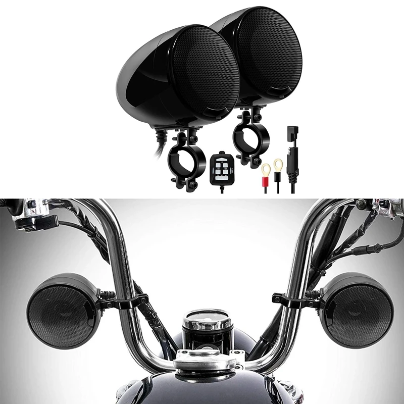 

Розничная продажа, SPK400-D 2-канальные 4,5 дюймовые Bluetooth-колонки для мотоцикла, 600 Вт, усилитель, стереоаудиосистема с поддержкой AUX MP3 (черный)