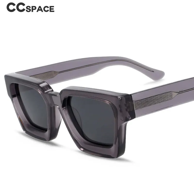 54300 Square Vintage Acetate Polarized Sun Glasses Large Frame Wide Leg Sunglasses for Men Women Optical Eyewear Uv400_voghion.com