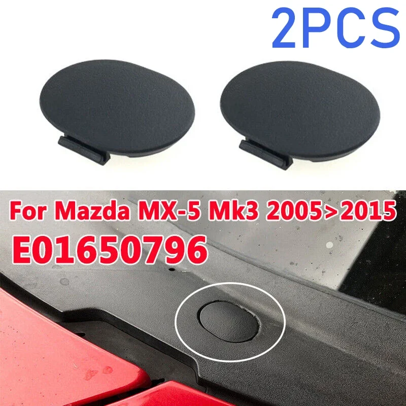 Car front grille decoration 2PCS MX5 windscreen cowl grille water leak repair cap cover kit for Mazda MX-5 Mk3 NC 05 15 car accessories