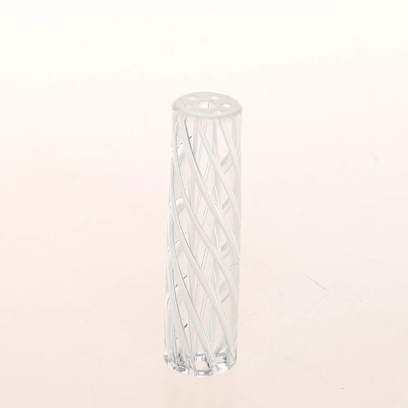 Retail 5pcs/box In Stock 7 Holes Spiral Screw Line Style Transparent Smoking Glass Filter Tips with 7 Holes Smoking Accessories