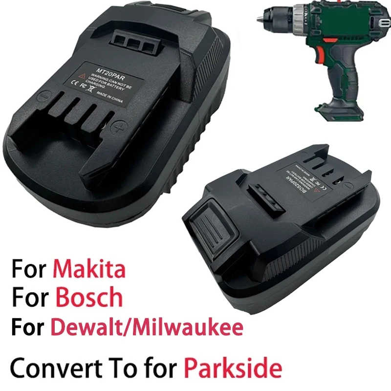 Convertitore Adattatore Batteria Agli Ioni Di Litio Da 18V Per Batteria Makita/Dewalt/Milwaukee/Bosch Converti In Per Utensili Elettrici Cordless Park