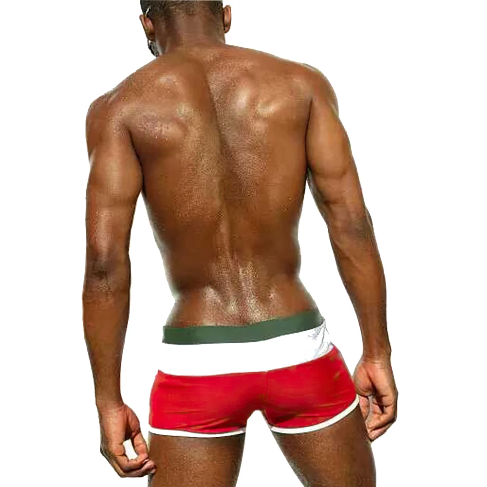 Summer Men's Swimming Trunks Sexy Nylon Mesh Breathable Beach Short Swimwear High Quality Male Plus Size Sport Surfing Swimsuit