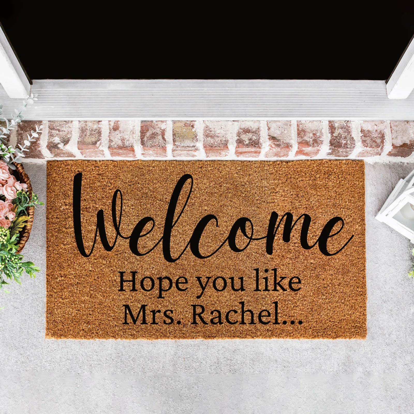 Zerbino Tappeto Porta Personalizzata Porta D'Ingresso Tappetino Per Portico D'Ingresso Esterno Con Tappetino Antiscivolo In Poliestere
