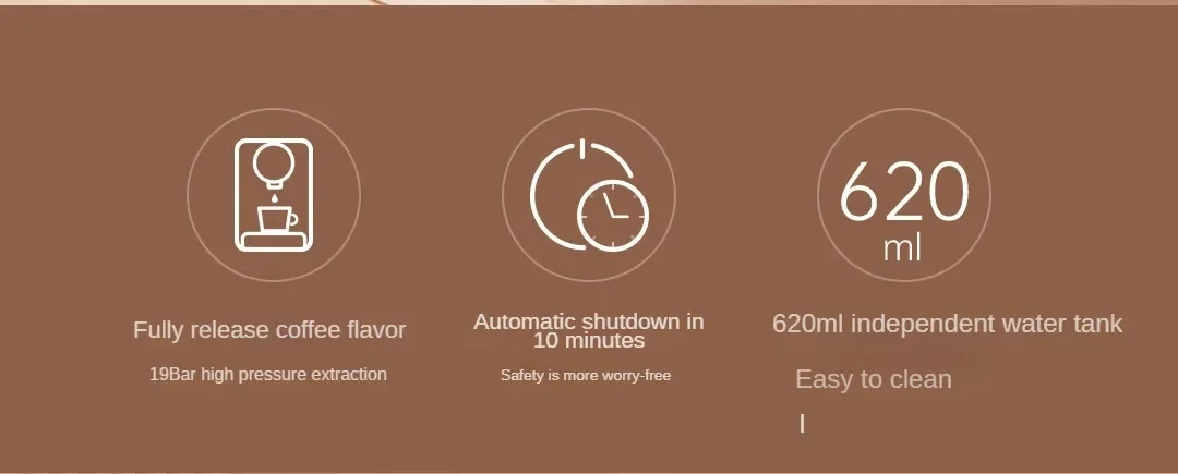 Description Picture 3 of itemCapsule Coffee Machine Mini Office Household Small 220V Automatic Italian Latte Machine Cafetera Dolce Gusto 캡슐 커피머신 Nespresso