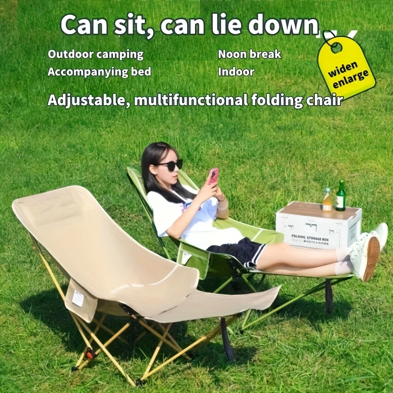 Adjustable 4-Position Camping Chair with Footrest 2