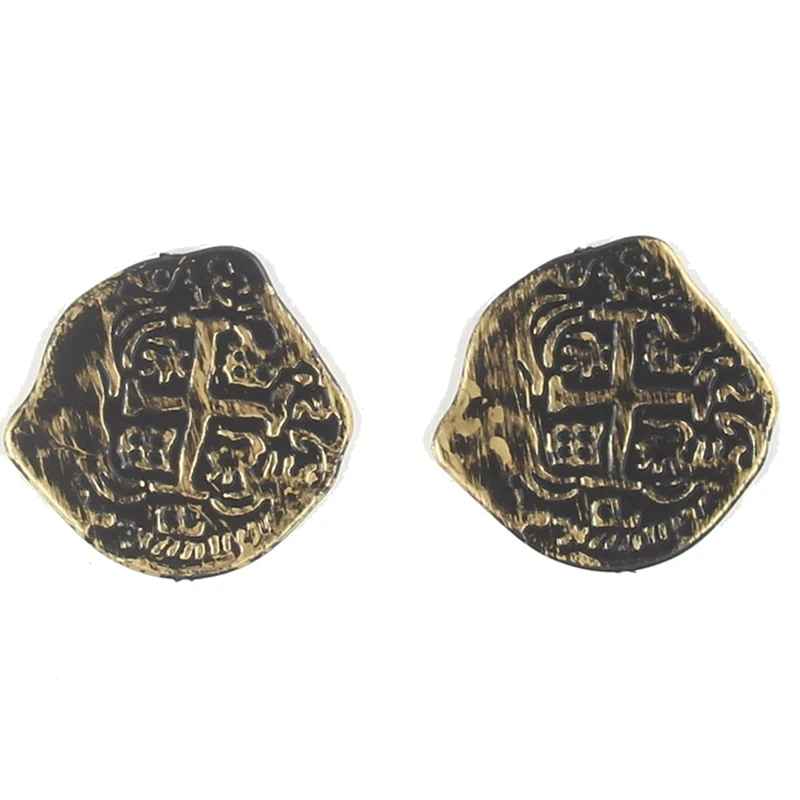 B05B-900 Pcs Plastic Gold Coins Pirate Coins Kids Play For Pirate Party Treasure Chest Games Tokens Toys Cosplay