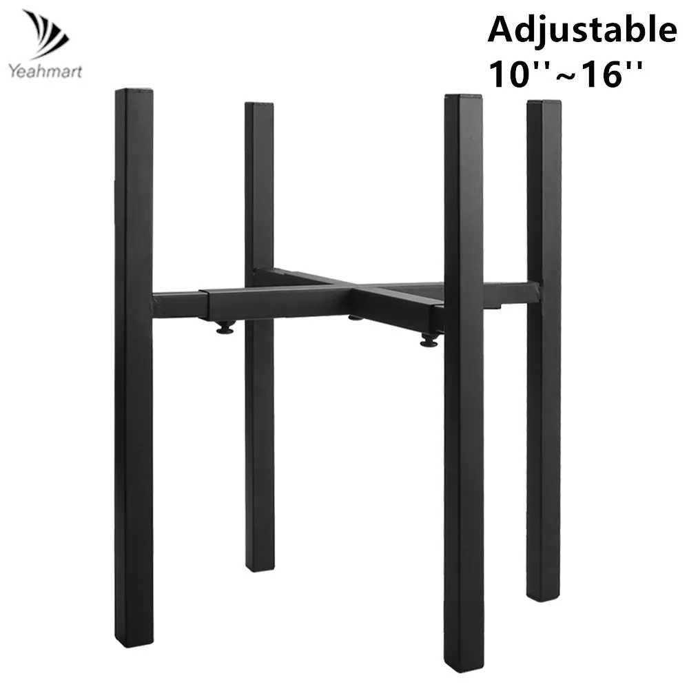 Heavy Plant Stand Four-legged Plant Stand Corner Adjustable Metal Shelves for Flower Pot Outdoor Garden Patio Furniture