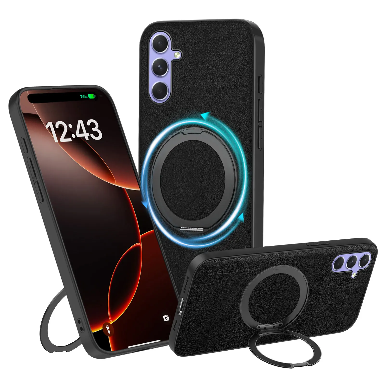 Magnetic Retro Soft Stand Phone Case
