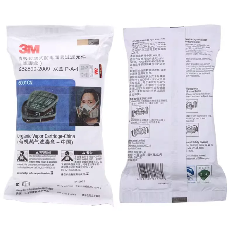 Cartouche 3M 6001 Vapeurs Organiques - Compatible Masques 3M
