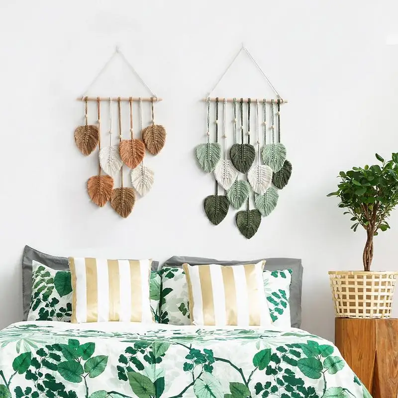 

Macrame Wall Art Wall Hanging Tassel Boho Tapestry Woven Decorative Pendant Boho Wall Decor For Living Room Home Decoration