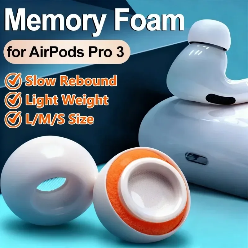 S/M/L Memory Foam Replacement Eartips For Apple AirPods Pro 3 Soft Sponge Earpads Cap Ear Tips for AirPods Pro3 Accessories