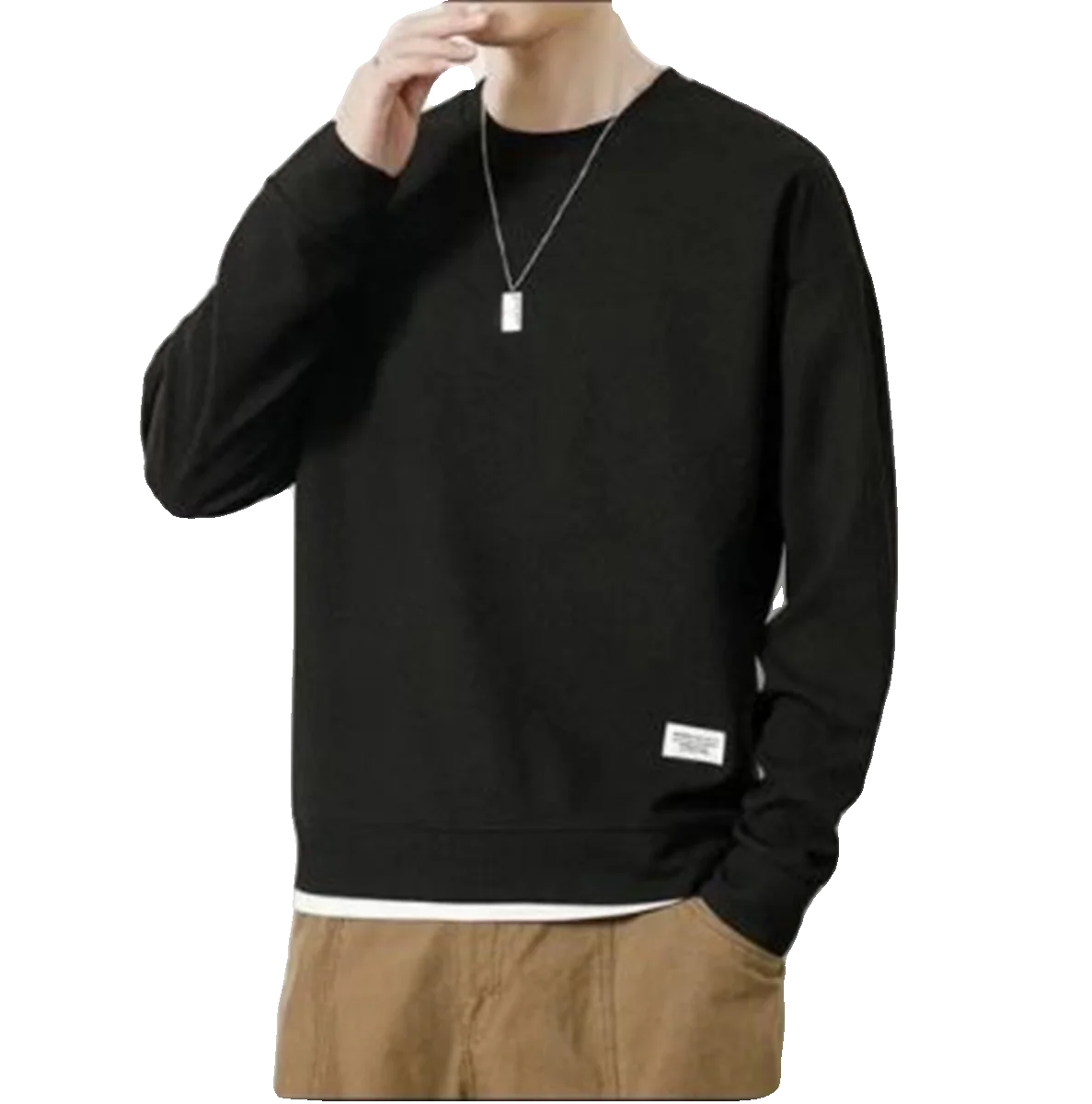 

Autumn-winter trend crewneck pullover sports sweatshirt with long sleeves