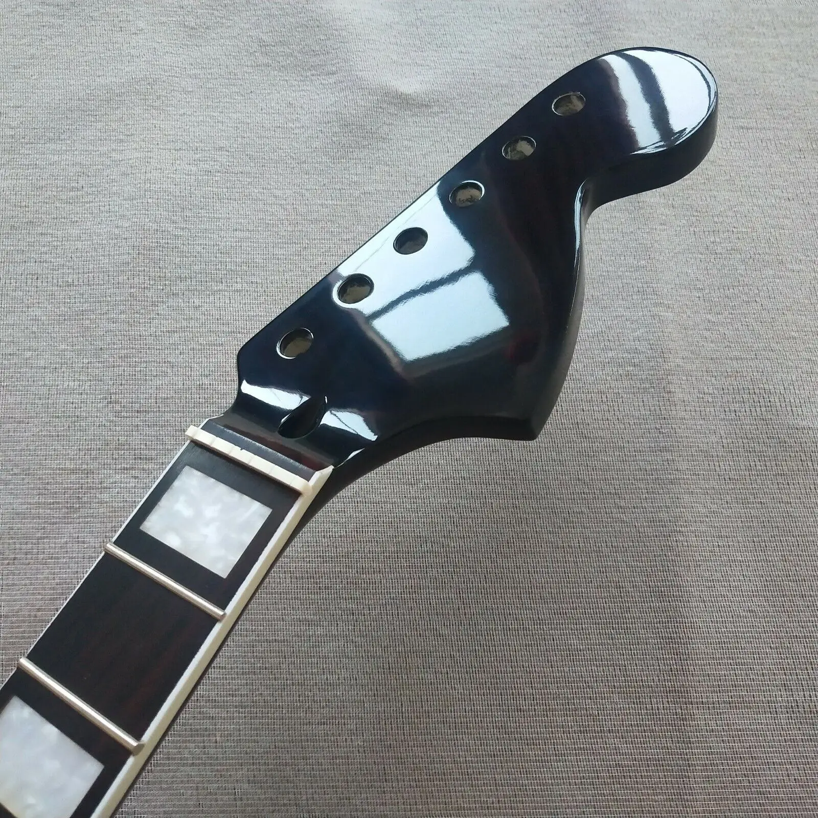 Big head Black Guitar neck Replace Maple 22 frets 25.5inch Rosewood Fingerboard