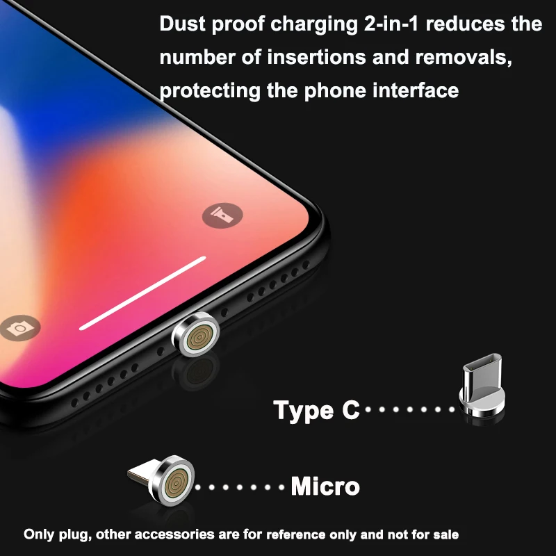 15 Pezzi Adattatori Magnetici Per Ricarica Tipo C - Punta Magnetica 360° Per Cavo Telefono - Alluminio