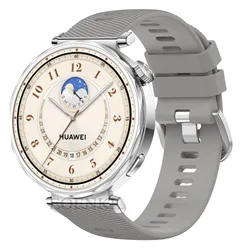 18mm Silicone Smart Watch Strap - Stylish Band Bracelet for 18mm Width Strap (Light Gray)