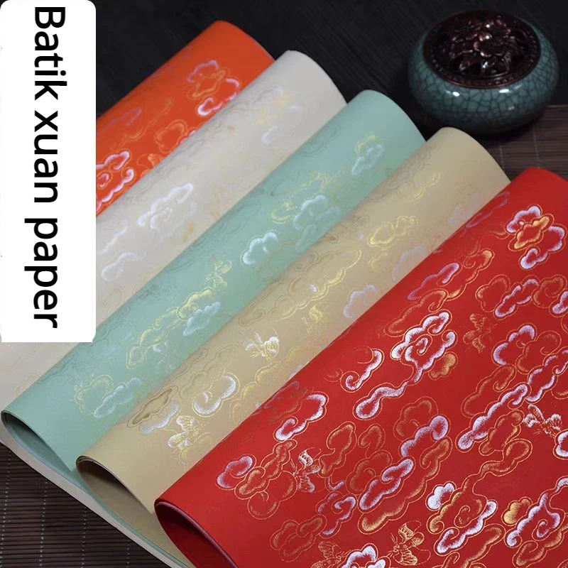 Бумажная бумага Batik Xuan, половинно созревшая бумага Xuan, китайские пары, бумажная цветная бумага для живописи с династией Mingqing, бумага для резки