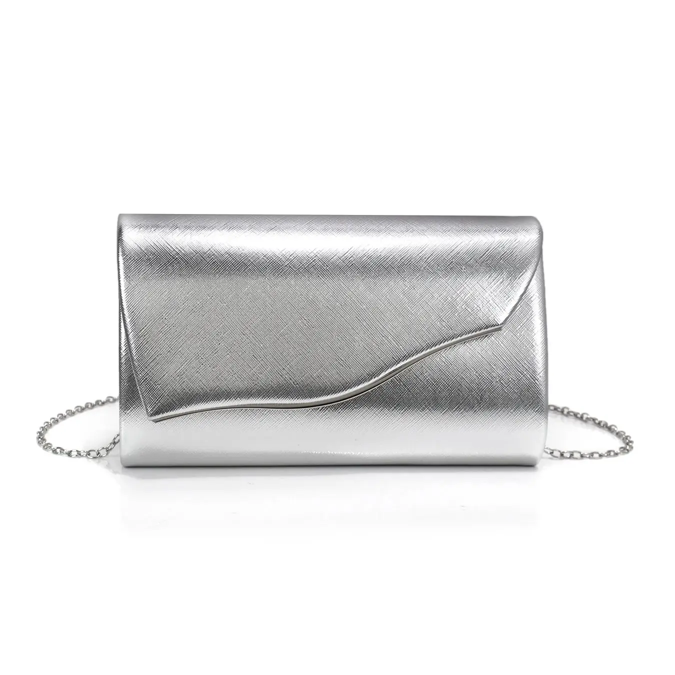 Golden PU Velvet Evening Clutch Handbag for Women