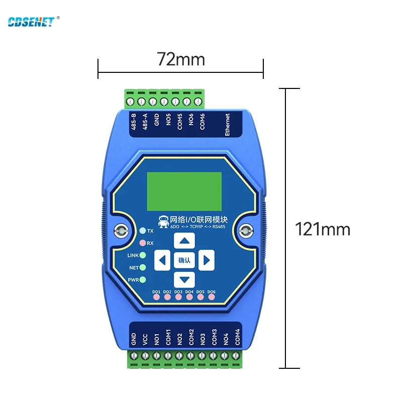 Etherent Analog and Digital Acquisition Control RS485 RJ45 6DO CDSENT ME31-XXAX0060 ModBus TCP RTU I/O Networking Module DC8-28V