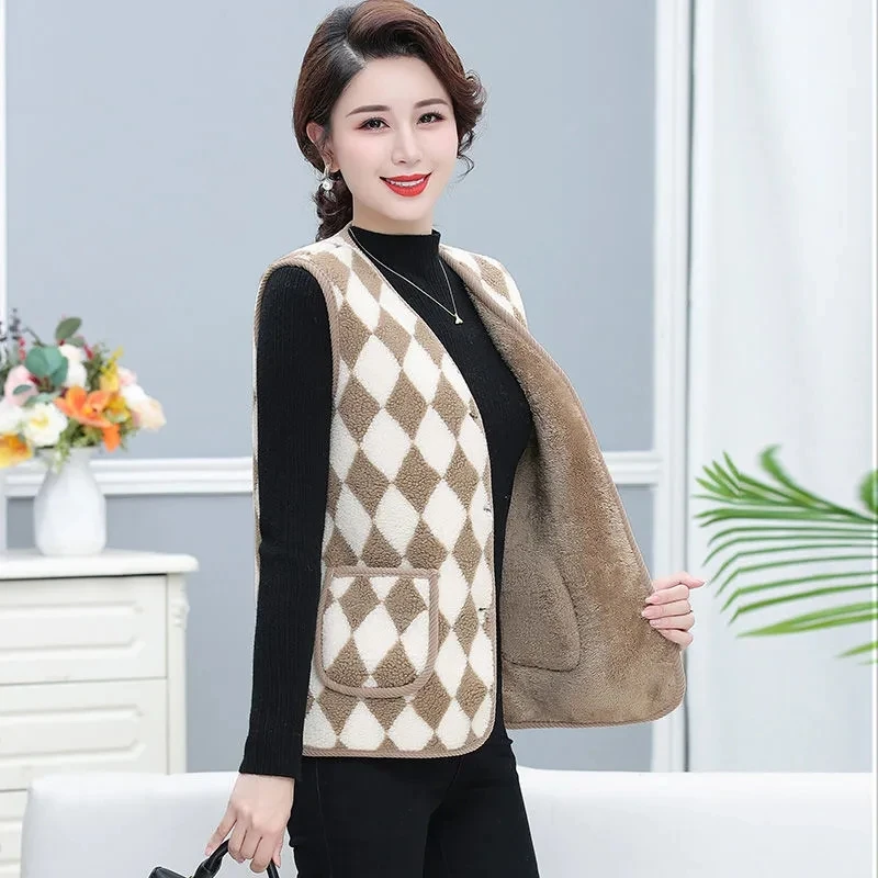 Middle Aged Women's Autumn Waistcoat 2022 New Fashion Cardigan