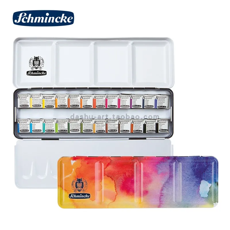 Schmincke Akademie Quarell Watercolor Paint Set Acdemic Germany