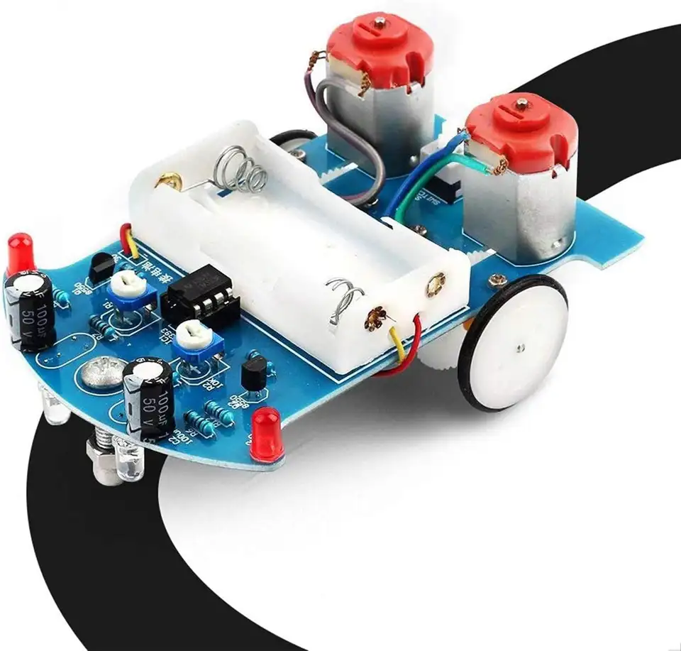 Smart Car Soldering Project Kits D2-5 Smart Tracking Robot Car Sets Soldering Learning Electronics Set for DIY Electronics image 1