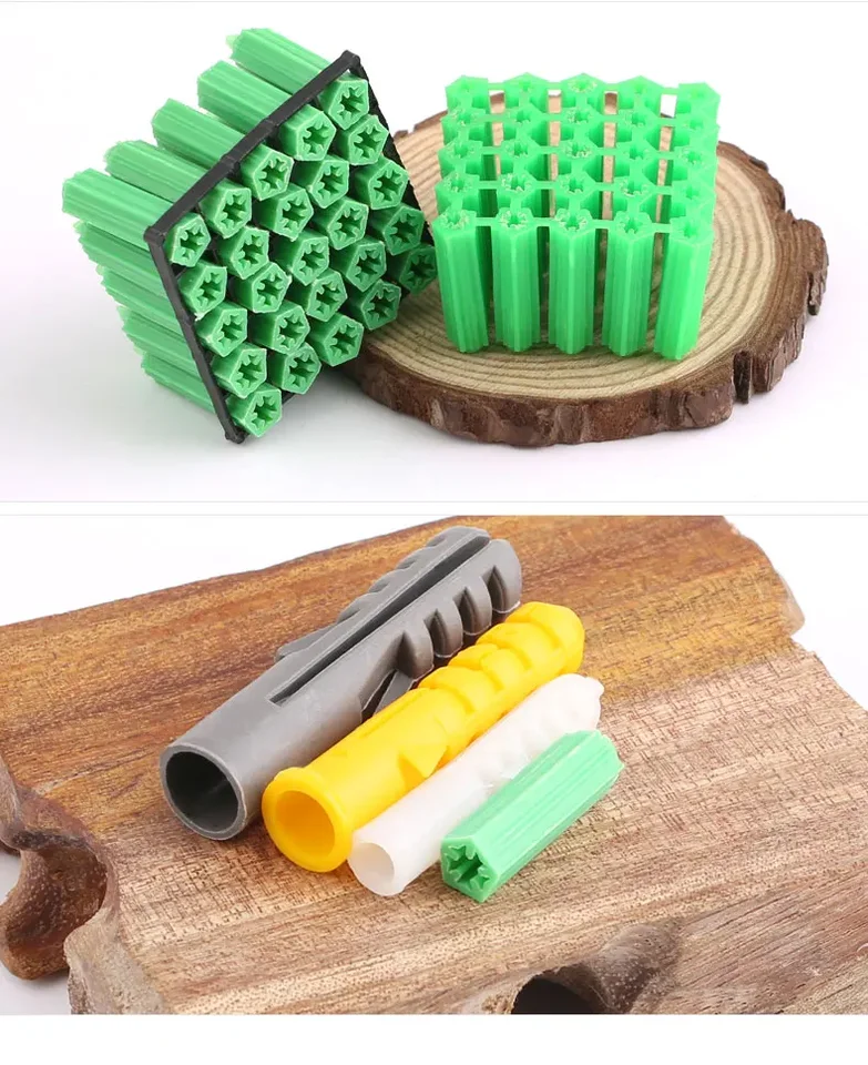 Ancoraggio Di Espansione In Plastica, 10 Pz 8x100mm Tubo Di Espansione In Plastica Colonna Ancoraggio In Cemento Tappo A Muro Telaio Fissaggi Tubo Con Viti Grigio - Foto 3