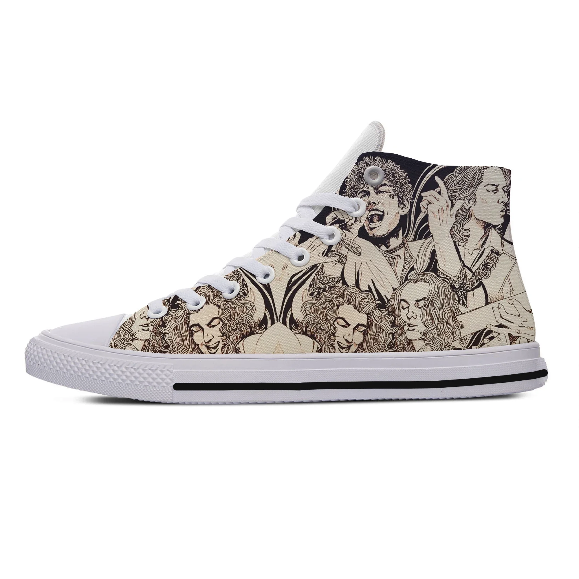Hot Cool Fashion Shoes High Help Lightweight Sneakers Classic Canvas Shoes High Quality Woman Man Greta Van Fleet Board Shoes
