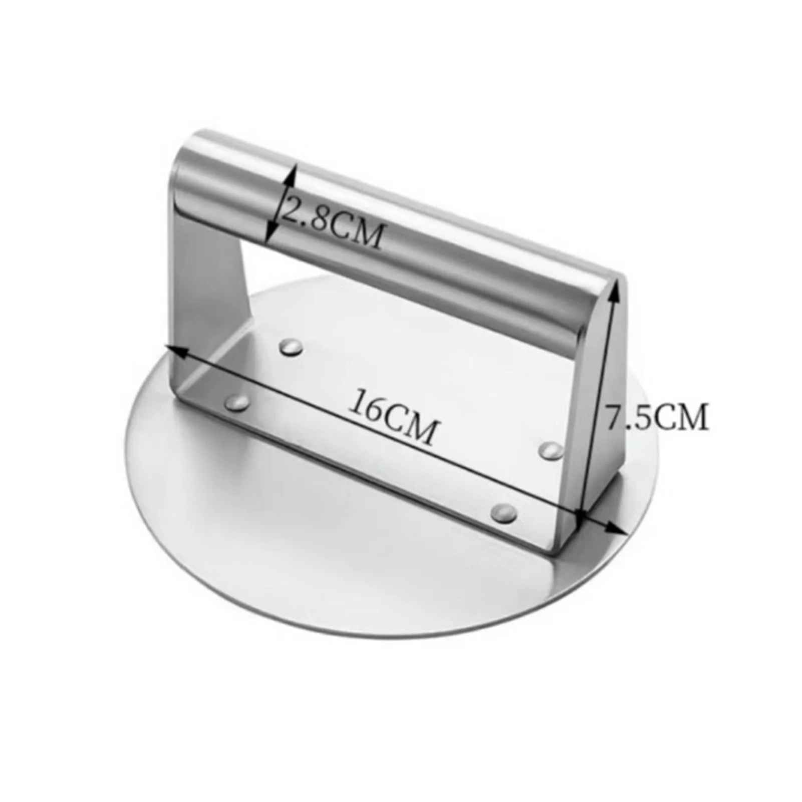 Manual Operation Meat Press Tool Grilling Bacon Round/Square Utensil for Travelling Camping BBQ
