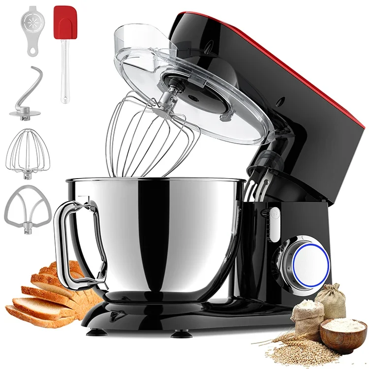 Home Dough Mixer 6.5L 7L 8L Stainless Steel Bowl Stand Food Mixer Machine Electric Robot Cuisine