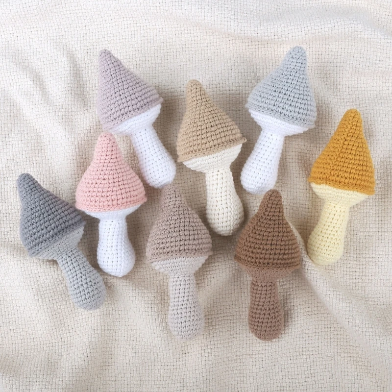 Cotton Crochet Baby Stuffed Rabbit Toy kawaii Handmade Bunny Plush Toys Newborn Handhold Sleeping Doll Kid Early Educational Toy
