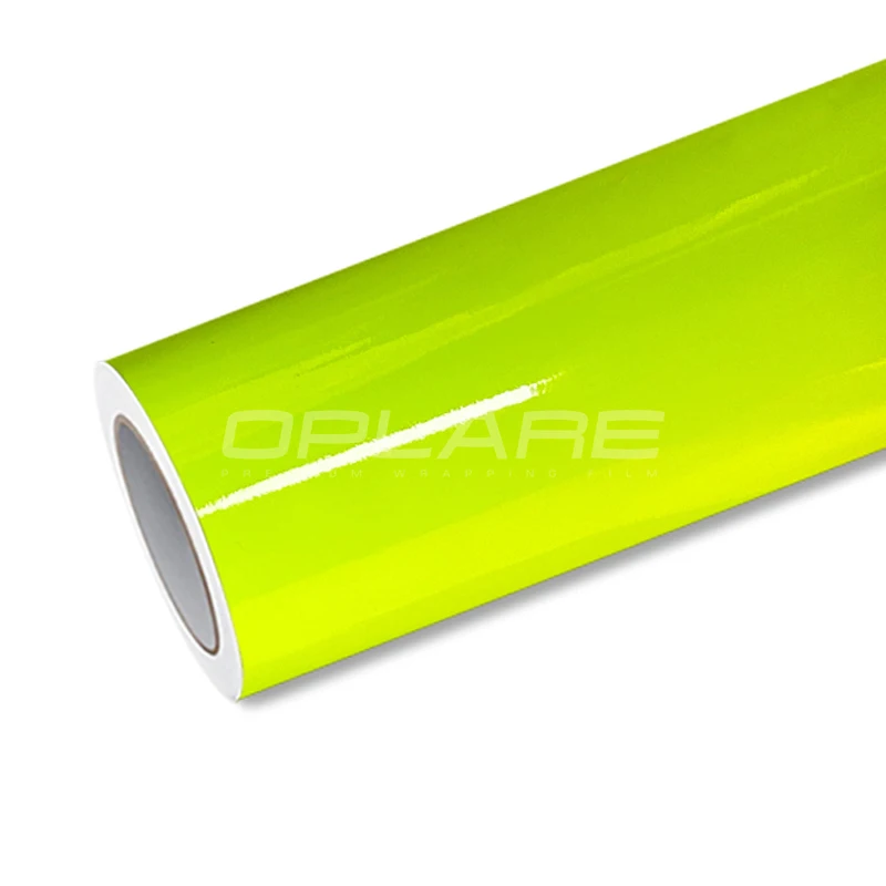 

Highest quality gloss lime green vinyl wrap film crystal lime green wrap film Vinyl Bubble Free quality Warranty 5m/10m/18m