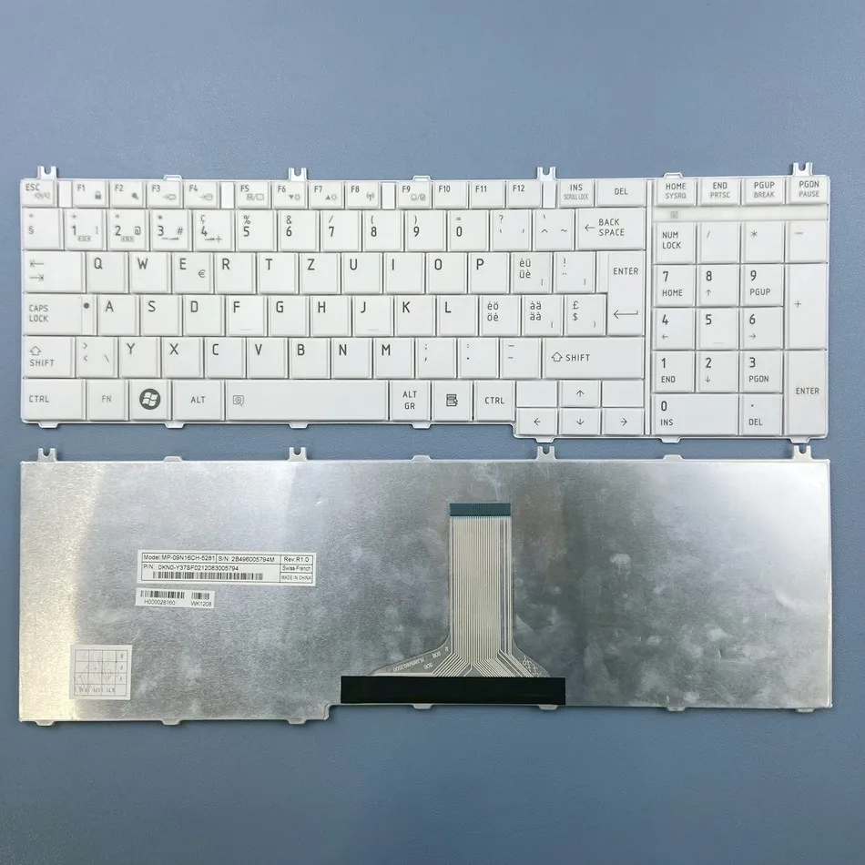 Teclado Swiss para ordenador portátil Toshiba Satellite, accesorio para modelos C650D, C650, C655, C655D, C660, C660D, C670, L675, L755, L670, L650 Series, diseño Sw