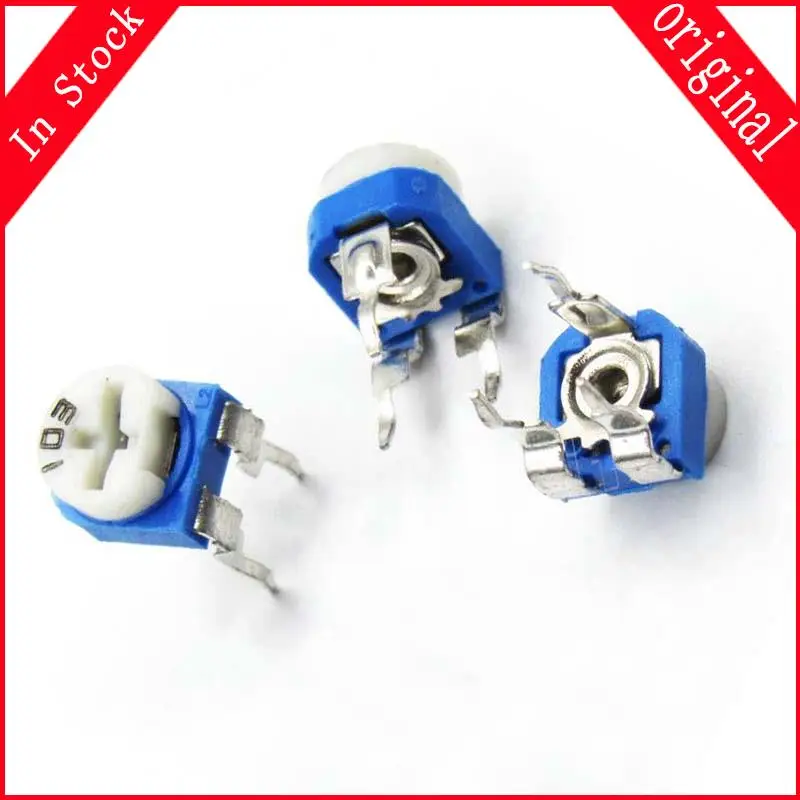 

20 шт./партия RM065 синий белый регулируемый резистор RM-065 100 200 500 1K 2K 5K 10K 20K 50K 100K 200K 500K 1M Ом