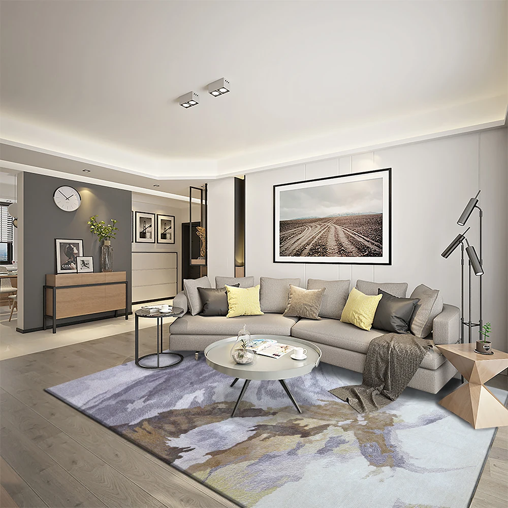 

8 X 10 Chinese Traditional Art Grey Indoor Custom Abstract Living Room Area Rug