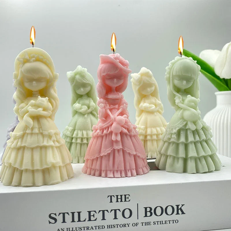 TROONZ Moule à Bougie En Silicone - Moule à Bougie Lune 3D