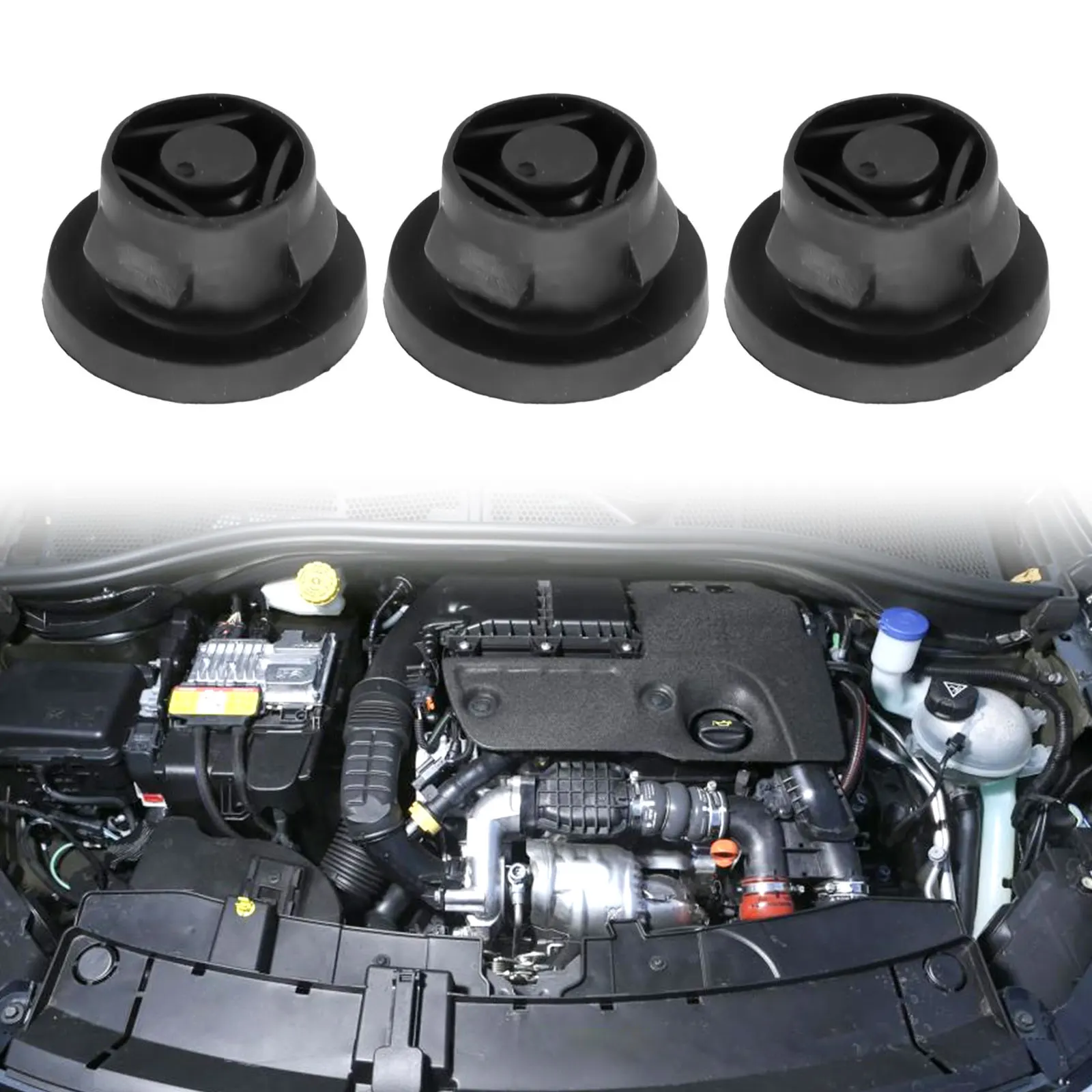 

3Pcs/set Car Air Filter Rubber Insert Grommet Hood Rubber Gasket Auto Parts For 1.6 HDI Diesel 1422A3 1422.A3