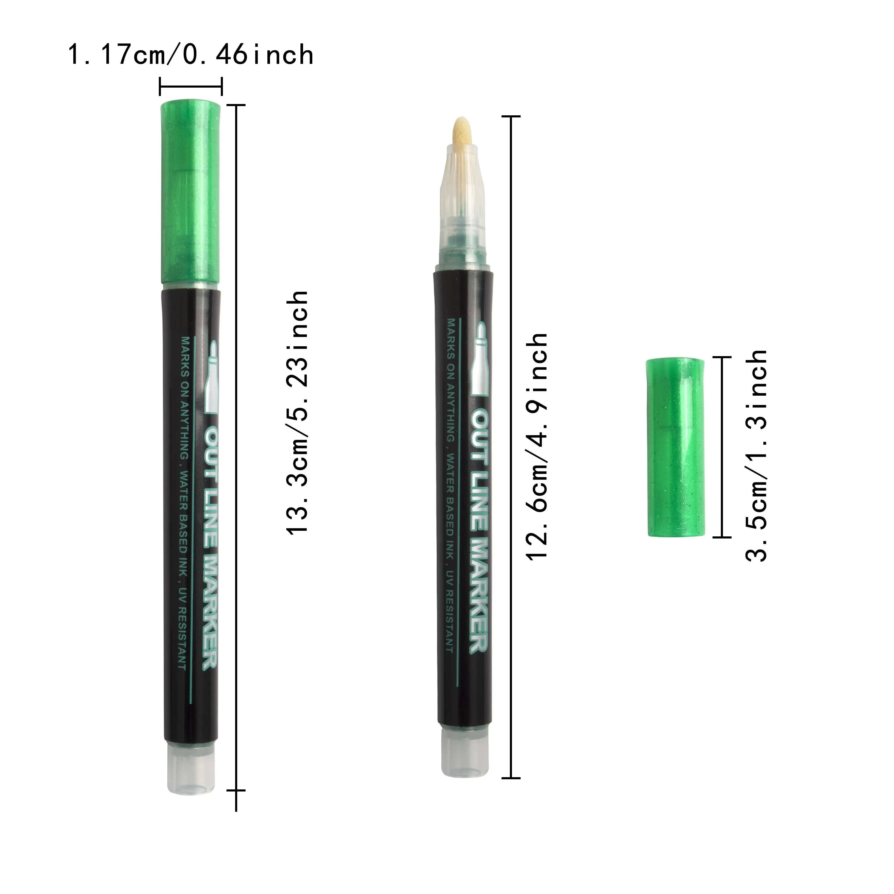 Double Line Outline Pens, Self-Outline Metallic Markers Glitter Writing Drawing Pens For Christmas Card Writing, DIY Art Crafts, 5