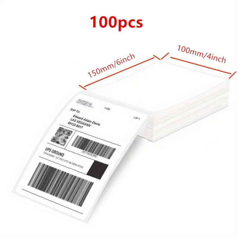 Durable Direct Thermal Shipping Labels, 4x6 Inch, 500-Pack - Water & Grease Resistant with Strong Adhesive