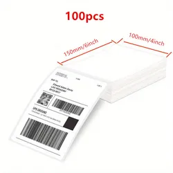 Durable Direct Thermal Shipping Labels, 4x6 Inch, 500 - Pack - Water & Grease Resistant with Strong Adhesive (100pcs)