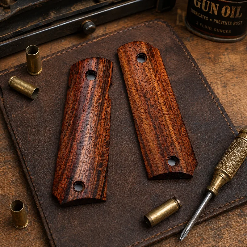 1 Paar Zambian Red Sandelholz 1911, Modelle, Griffe, Griffflicken, CNC-DIY-Herstellung, roher Holzschuppen, Schaftzubehör, Materialplatte