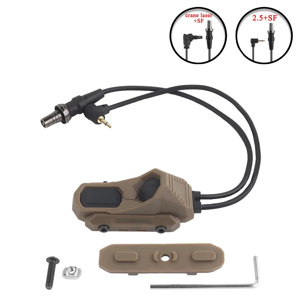 Tactical AXON Remote In-Line Dual Function Pressure Switch Flashlight PEQ NGAL L