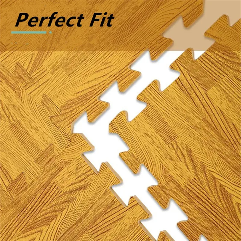 12PCS Puzzle Mat 30x30cm Foam Play Mats Rug Baby Game Mat Baby Activity Gym Puzzle Mat Wood Grain Floor Mat Kids Carpet Play Mat