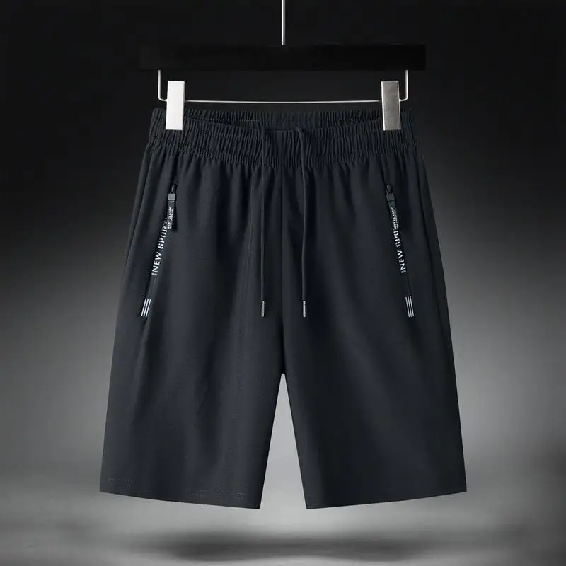 Ice Silk Pants Men's Shorts Summer Thin Quarter Pants Loose Size Quick Drying silk shorts ice silk pants