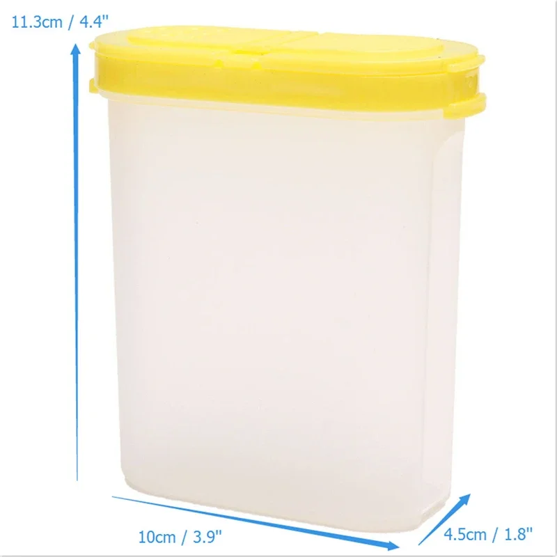 250ml Plastic Food Seasoning Container Kitchen Spice Boxes Jar Double Lid Cereal Condiment Bean Storage Bottle Container 5